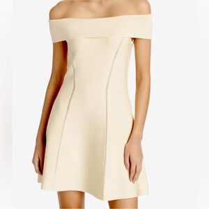 Zimmermann off the shoulder dress in cream